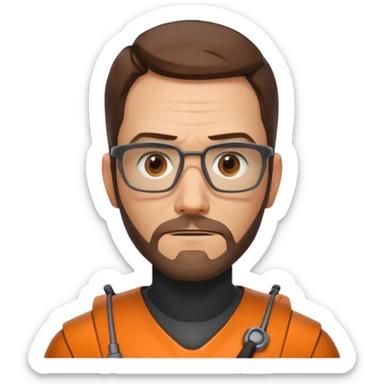 gordon freeman 100 100px without helmet sticker