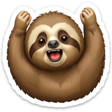 I want a cute Sloth screaming « Motivation ! » sticker