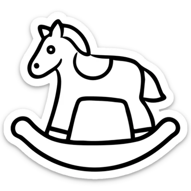 rocking horse toy sticker
