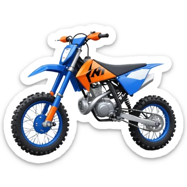 Blue dirt bike 85cc ktm sticker