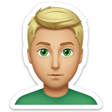 Lance Bass green eyes, blonde hair sticker