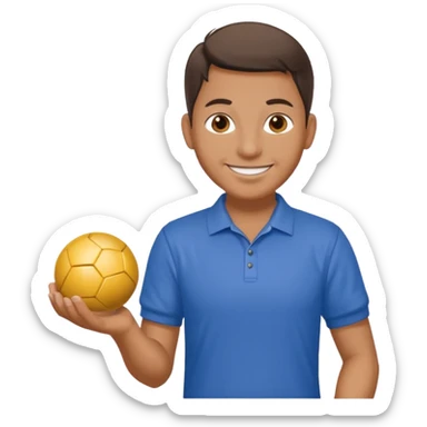 A pétanque player sticker