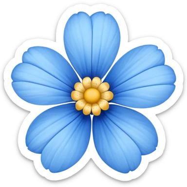 Blue flower  sticker