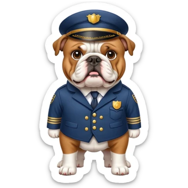 bulldog ingles postman sticker