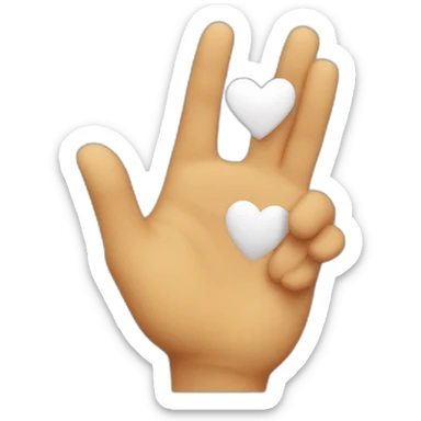 Un main qui fait un coeur avec ces doigt sticker