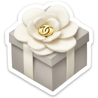 Chanel gift box with white camellia  sticker