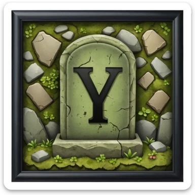 To symbolize team y being renamed, maybe a y on a grave? sticker