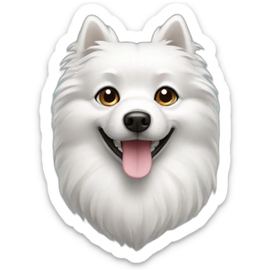 Black White spitz head sticker