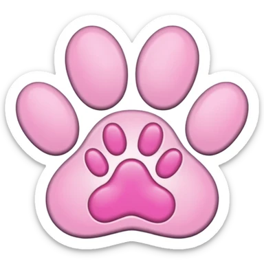 puppy paw print with a border sticker