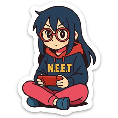 N.E.E.T and anime sticker