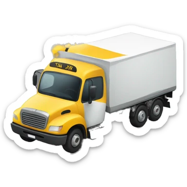 truck hit by a taxi sticker