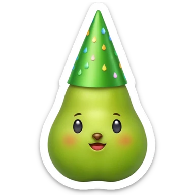 Birne die Party macht ohne Alkoholglas sticker