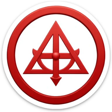 Create a circular casting sigil based off of the wizard101 balance school using base color off white/sand and trim color red. A scale is the main focus here  sticker