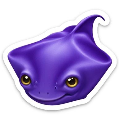 Purple stingray sticker