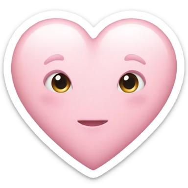 Light pink heart sticker