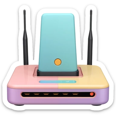 Can you make the AI LLM model router more abstract with pastel colors? sticker