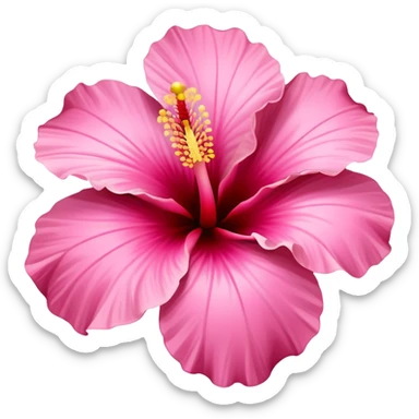 pretty flower hibiscus pink  sticker
