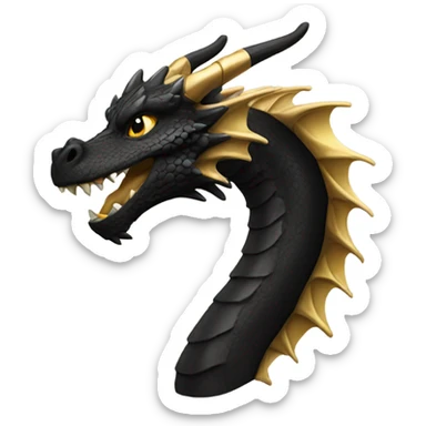 Black and gold dragon sticker