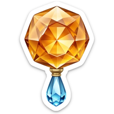 Topaz Crystal rattle sticker