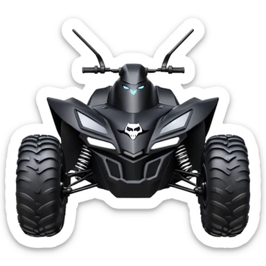 batmobile atv quad banshee front with a smile sticker