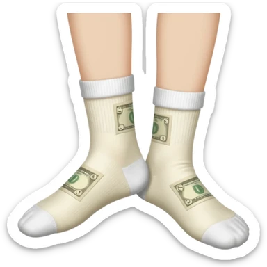 feet socks and money sticker