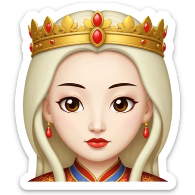 The face of the emperor's concubine in medieval China sticker