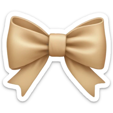 Cute beige bow sticker
