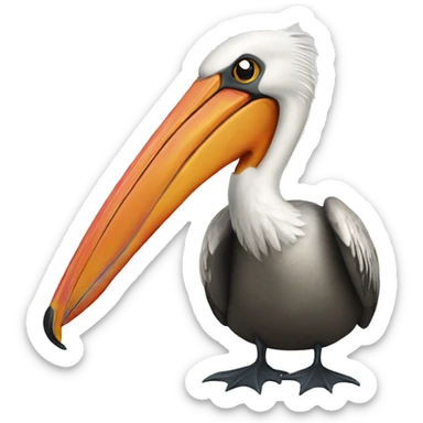 Hot pelican sticker