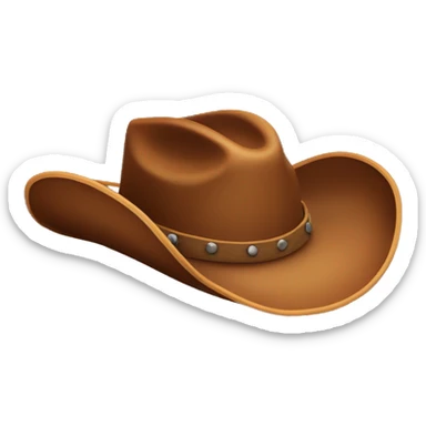 brown cowboy hat  sticker