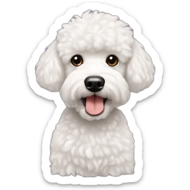 Black dog Poodle and Bichon Frise mix sticker
