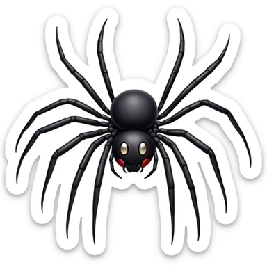 Black spider with 4 legs sticker
