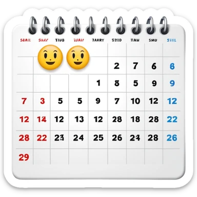 April 2025 calendar sticker