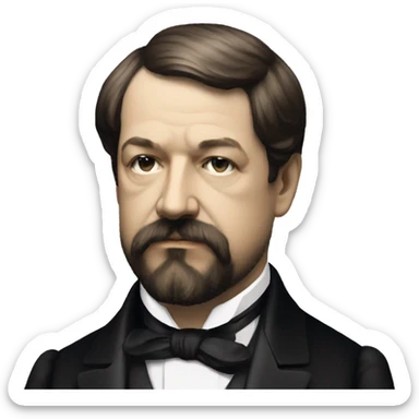 Claude Debussy upper body sticker