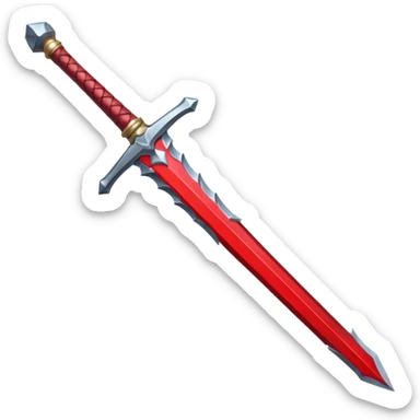 make a red sword mmo rpg class icon sticker