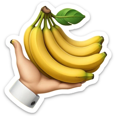 Bananas on the hand sticker