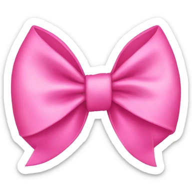 Pink bow sticker