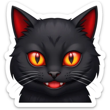 Cat that is devilish  sticker