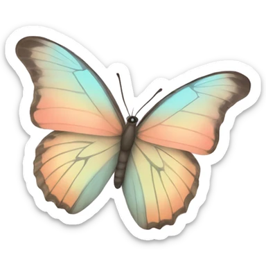 Pastell butterfly sticker