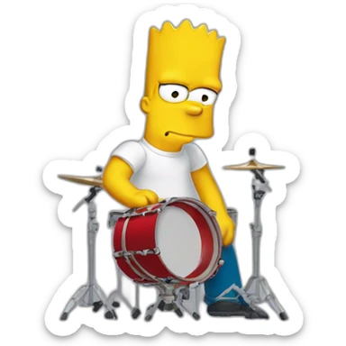 Bart Simpson tambor sticker