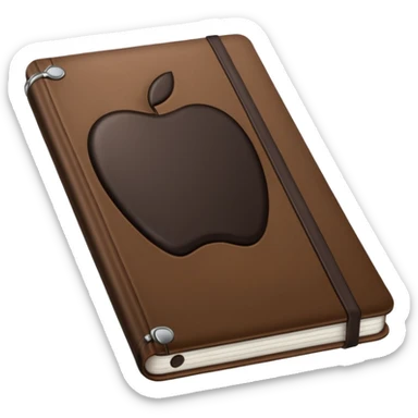 Notebook da apple em tons marrom  sticker