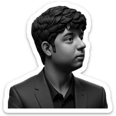 monochrome formal portrait of male sticker