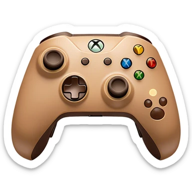 Clash of Clans aesthetic: Cinematic Playful Xbox Wireless Controller Portrait Emoji, rendered in a 3D vector-style similar to standard emojis with minimal shading and bold, simplified shapes. A compact, distinct form with signature details, softly glowing with a modern gaming energy charm. Simplified yet unmistakably iconic, highly detailed and consistent, glowing with a soft radiance and high shine. Stylized with a touch of next-gen innovation and a soft glowing outline, capturing the essence of a beloved gaming relic with a friendly, playful manner! sticker