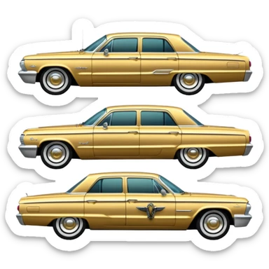 1964 impala low rider four door Anubis style  sticker