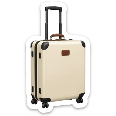 aesthetic ivory minimal luggage sticker