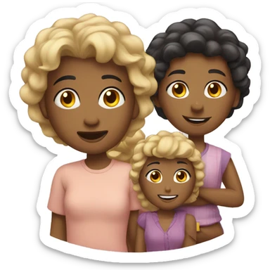 una familia de 5 sticker