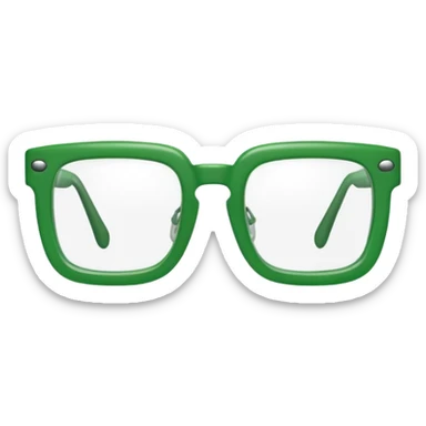 Green Square Spects. only spects. sticker