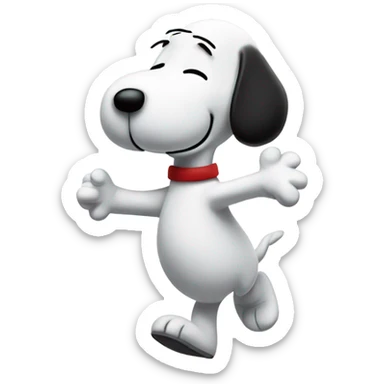 snoopy dancing sticker