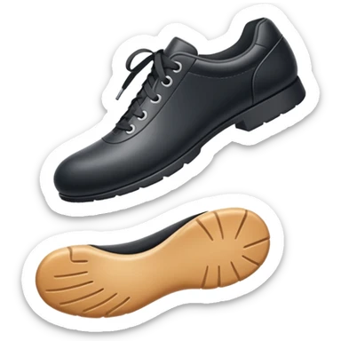 a full human leg with a sneakered foot pressing down on the ground. The shoe sole touches the floor, and directly beneath it a fresh shoe print is clearly visible. Rounded, glossy, smooth, soft shadows, white background.





 sticker