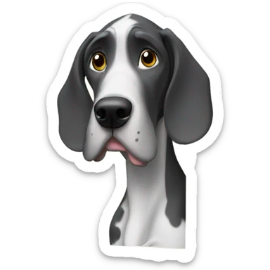 great dane opening a door  sticker