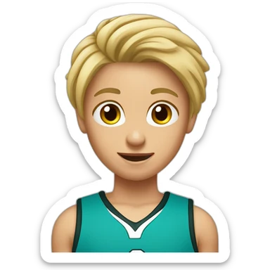 Enfermera rubia baloncesto sticker